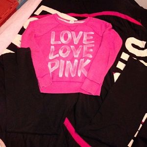 PINK VS BOYFRIEND sweats+sweatshirt